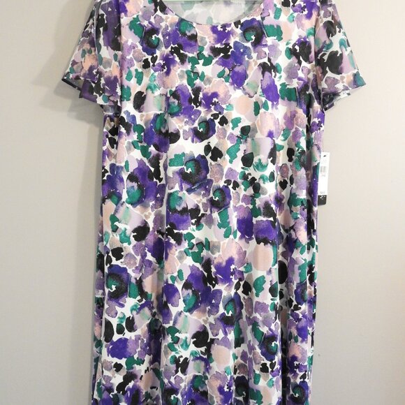 AGB Women’s Size Large Flutter Short Sleeve Dress Knee Length Dress - Picture 2 of 15